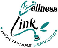 A logo of wellness link healthcare services